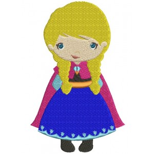 Looks Like Princess Anna from Frozen Filled Machine Embroidery Design Digitized Pattern
